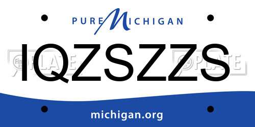 IQZSZZS Michigan License Plate