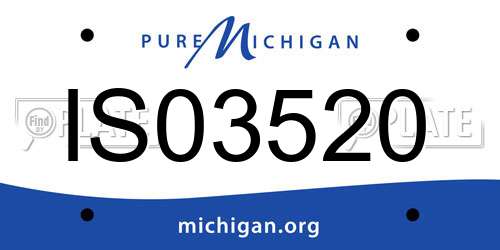 IS03520 Michigan License Plate