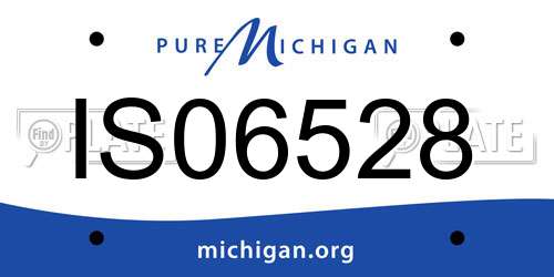 IS06528 Michigan License Plate
