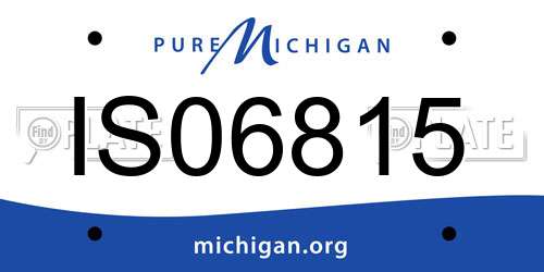 IS06815 Michigan License Plate