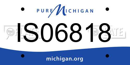 IS06818 Michigan License Plate