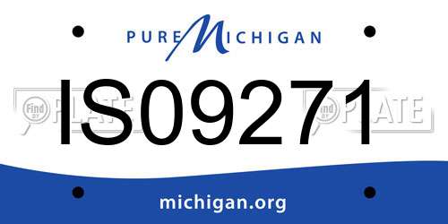 IS09271 Michigan License Plate
