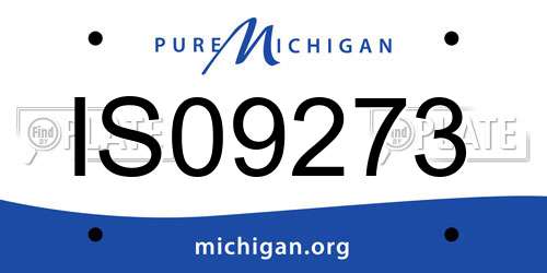 IS09273 Michigan License Plate