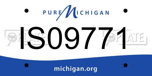 IS09771 Michigan License Plate