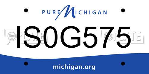 IS0G575 Michigan License Plate