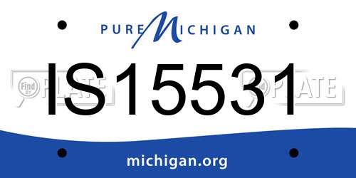 IS15531 Michigan License Plate