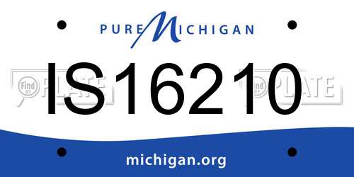 IS16210 Michigan License Plate