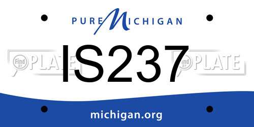 IS237 Michigan License Plate