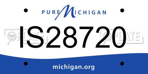 IS28720 Michigan License Plate
