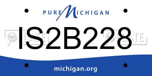 IS2B228 Michigan License Plate