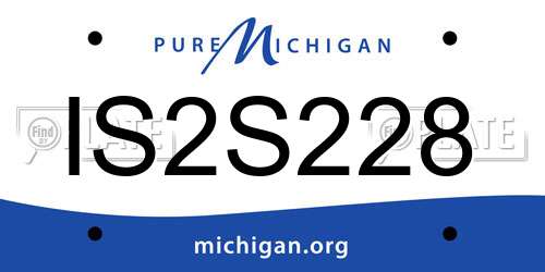 IS2S228 Michigan License Plate