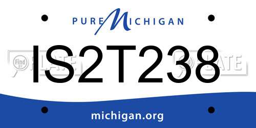IS2T238 Michigan License Plate