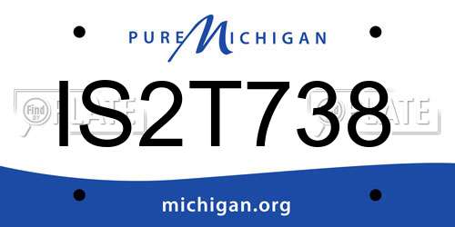 IS2T738 Michigan License Plate