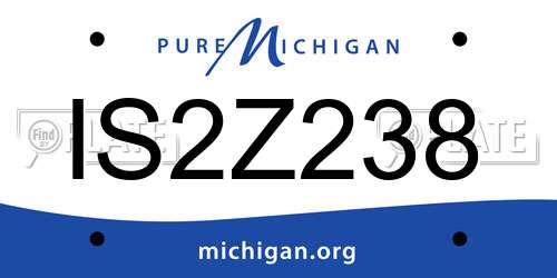 IS2Z238 Michigan License Plate