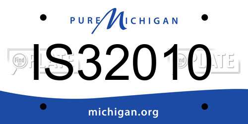 IS32010 Michigan License Plate