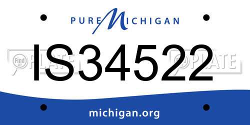 IS34522 Michigan License Plate