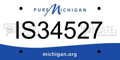 IS34527 Michigan License Plate