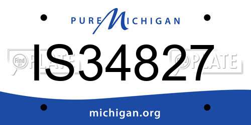 IS34827 Michigan License Plate