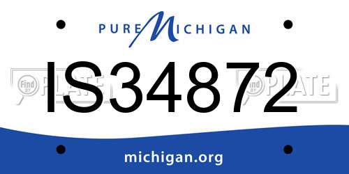 IS34872 Michigan License Plate