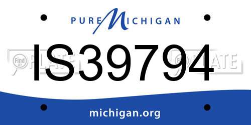 IS39794 Michigan License Plate