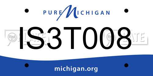 IS3T008 Michigan License Plate
