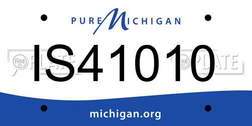 IS41010 Michigan License Plate