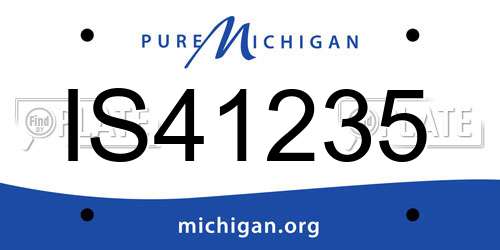 IS41235 Michigan License Plate