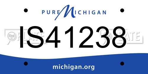 IS41238 Michigan License Plate
