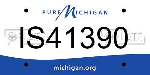 IS41390 Michigan License Plate