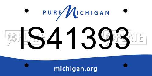 IS41393 Michigan License Plate