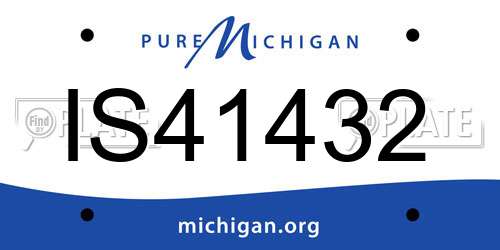 IS41432 Michigan License Plate
