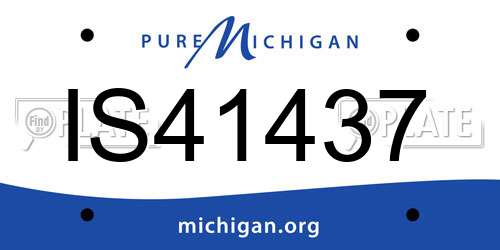 IS41437 Michigan License Plate