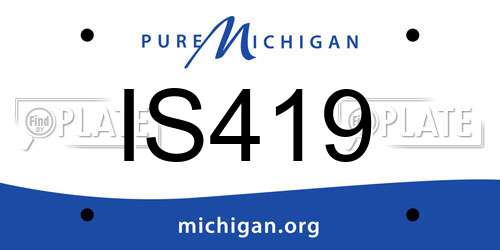 IS419 Michigan License Plate