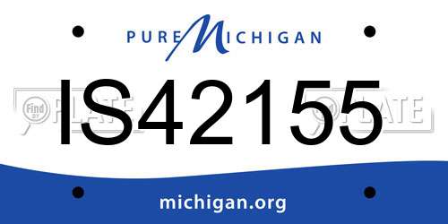 IS42155 Michigan License Plate