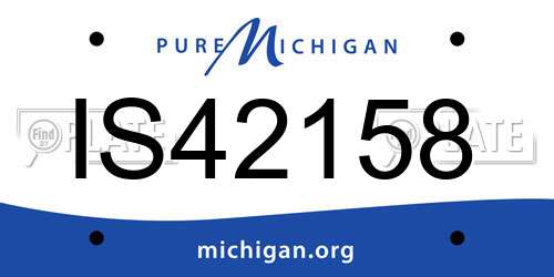 IS42158 Michigan License Plate