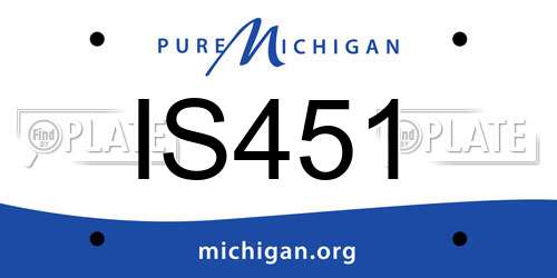 IS451 Michigan License Plate