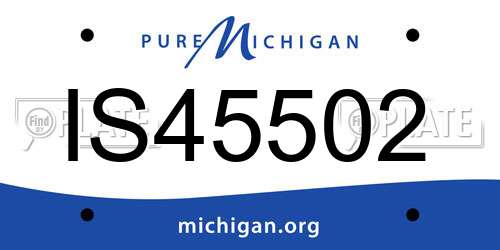 IS45502 Michigan License Plate