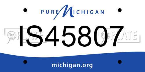 IS45807 Michigan License Plate