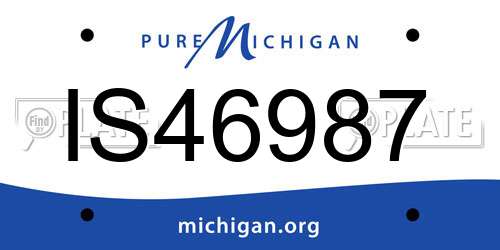 IS46987 Michigan License Plate