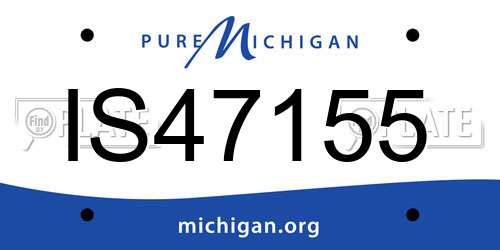 IS47155 Michigan License Plate