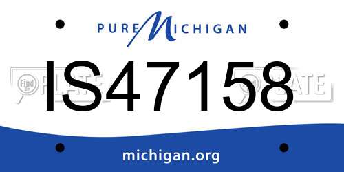 IS47158 Michigan License Plate