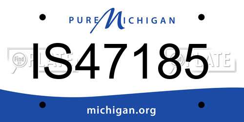 IS47185 Michigan License Plate