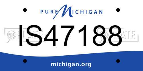 IS47188 Michigan License Plate