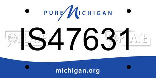 IS47631 Michigan License Plate