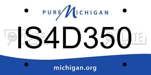 IS4D350 Michigan License Plate