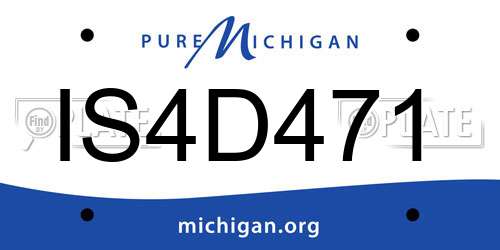IS4D471 Michigan License Plate