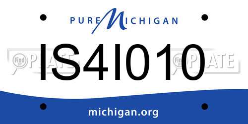 IS4I010 Michigan License Plate