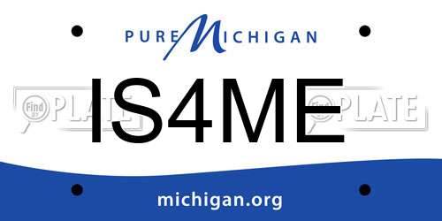 IS4ME Michigan License Plate