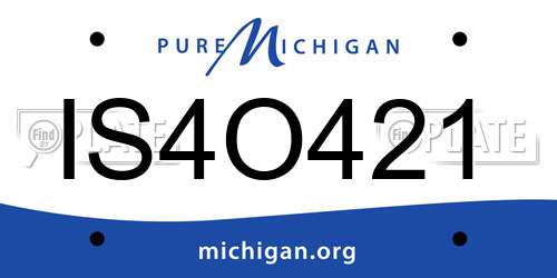 IS4O421 Michigan License Plate