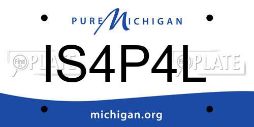 IS4P4L Michigan License Plate